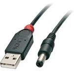 LINDY USB-Stromkabel USB 2.0 USB-A Stecker, DC Stecker 5,5 mm 1.50 m Schwarz 70268