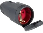 AS Schwabe 60415 Schutzkontaktkupplung Gummi 230V Schwarz IP44