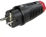 PCE 0512-sr Schutzkontaktstecker Vollgummi, Thermoplast 250 V Schwarz, Rot IP54