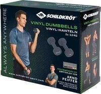 VINYL HANTEL Set, 2x 3,0kg (grey), in 4C-Box,