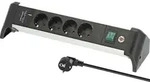Brennenstuhl 1391040420 Steckdosenleiste mit Schalter Silber, Schwarz Schutzkontakt 1