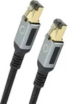 Oehlbach D1C13355 RJ45 Patchkabel CAT 8.1 5.00 m Schwarz vergoldete Steckkontakte,