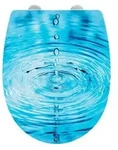 Toilettensitz Mod. Droplets Hochglanz, WC-Sitz mit Absenkautomatik,
