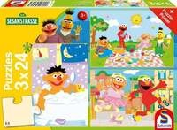 Puzzle f&uuml;r Kinder Sesamstrasse 3x24 Teile
