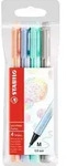 STABILO Filzschreiber - pointMax - 4er Pack - Pastellfarben - kobaltblau hell,