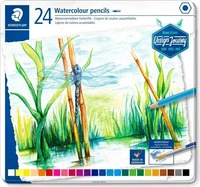 STAEDTLER Schreib- und Zeichbedarf 146 10C Wasservermalbarer Farbstift, 24er Set