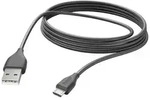 Hama USB-Ladekabel USB 2.0 USB-A Stecker, USB-Micro-B Stecker 3.00m Schwarz 00201588