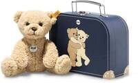 Steiff 114021 - Ben Teddyb&auml;r mit Koffer, Pl&uuml;sch-B&auml;r hellbraun, 25 cm