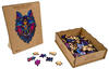 Philos 9080 - Artefakt Holzpuzzle 2in1 Wolf, 180 Teile in Holzbox, Spielwaren