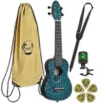 Ortega K2SS-BKC Keiki Superscale Ukulele Pack Blue Kaleidoscope