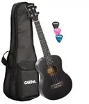 Cascha HH 2305L Premium Mahagoni Tenor Ukulele Set Schwarz Linksh&auml;nder