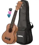 Cascha Premium Sopran Mahagoni Linksh&auml;nder Ukulele Set