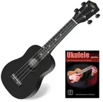Classic Cantabile US-100 BK Sopran-Ukulele Schwarz Set inkl. Lernheft