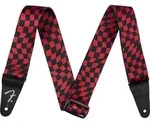 Fender Wavy Checkerboard Polyester Strap 2" Red