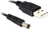 Delock Kabel USB Typ A auf DC 5,5 x 2,1 mm Hohlstecker 1 m