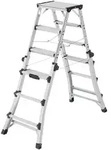 Hailo D100 TL TopLine Stehleiter mit teleskopierbaren Holmen 2x4-2x6 Stufen