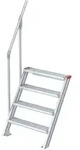 Euroline 510 Treppe 60&deg; 800mm Stufenbreite 4 Stufen Alu gerieft