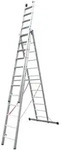 Euroline Premium 30777 Stufen Mehrzweckleiter mit Wandlaufrollen 3-teilig 3x12...