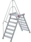 Euroline 512 &Uuml;berstieg 60&deg; 800mm Stufenbreite 2x7 Stufen Alu gerieft