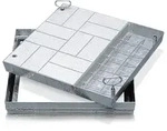 Zarges Schachtabdeckung aus Stahl mit Wanne 635 mm x 635 mm