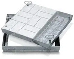 Zarges Schachtabdeckung aus Stahl mit Wanne 450 mm x 450 mm