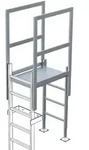 Zarges Ausstieg mit &Uuml;bergang Aluminium eloxiert 800mm