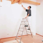 Zarges genietete Bockleiter eloxiert Scana B 2x5 Stufen