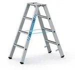 Zarges geb&ouml;rdelte Stehleiter, eloxiert Saferstep B 2x4 Stufen