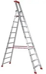Euroline Premium 32577 Stufenstehleiter mit Sicherheitsbr&uuml;cke 10 Stufen