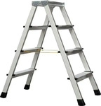 Zarges genietete Stehleiter eloxiert XLstep B 2x4 Stufen