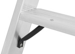 Hymer Stufenstehleiter mit Plattform und Aluminium Ablageschale 12 Stufen