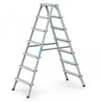 Zarges genietete Bockleiter eloxiert Scana B 2x7 Stufen