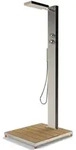 Eichenwald Modell 70 Gartendusche Elba mit WPC Plattform sandfarbig