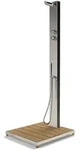 Eichenwald Modell 70 Gartendusche Malta mit WPC Plattform sandfarbig