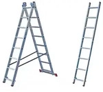 Krause Corda Mehrzweckleiter mit Treppenfunktion 3x8 Sprossen