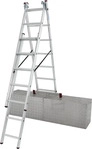 Krause Corda Mehrzweckleiter mit Treppenfunktion 3x7 Sprossen