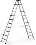Zarges Comfortstep B Stehleiter mit gepolsterter Stufen-Vorderkante 2x11 Stufen