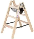 MUNK Holz Stufen-Stehleiter 2x3 Stufen