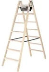 MUNK Holz Stufen-Stehleiter 2x7 Stufen