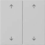 Gira 5387015 Wippe 2fach mit Pfeilsymbolen System 55, Grau Matt