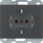 Berker 41157006 Steckdose SCHUKO, K.1, anthrazit matt, lackiert