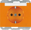 Berker 47397014 Steckdose SCHUKO mit Beschriftungsfeld, K.1/K.5, orange glänzend