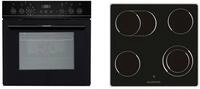 Wolkenstein WMOC 90 EEK: A Einbauherdset mit , 60 cm breit, 66 L, Timer,