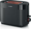 Bosch TAT2M123 Toaster, 950 W, 2 Schlitze, Auftaufunktion, Nachtoastfunktion, schwarz
