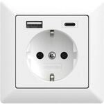 2USB inCharge PRO 55 Schutzkontakt-Steckdose, USB A/C, 55x55x32mm, UP,...