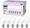 Philips Classic LED Lampe, 6er Pack, E27, 7W, 806lm, 2700K, satiniert...