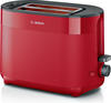 Bosch TAT2M124 Toaster, 950 W, 2 Schlitze, Auftaufunktion, Nachtoastfunktion, rot