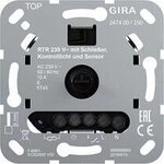 Gira 247400 Einsatz Raumtemperaturregler 230 V~/10 A mit Schlie&szlig;er, Kontrolllicht
