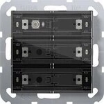 Gira 504300 Tastsensor 4 Komfort 3fach f&uuml;r KNX System 55, mit Inbetriebnahme-Wippe