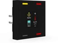 MDT Smart 55 KNX Taster, 4-fach, Farbdisplay, Temperatur-/Feuchtesensor, schwarz matt
